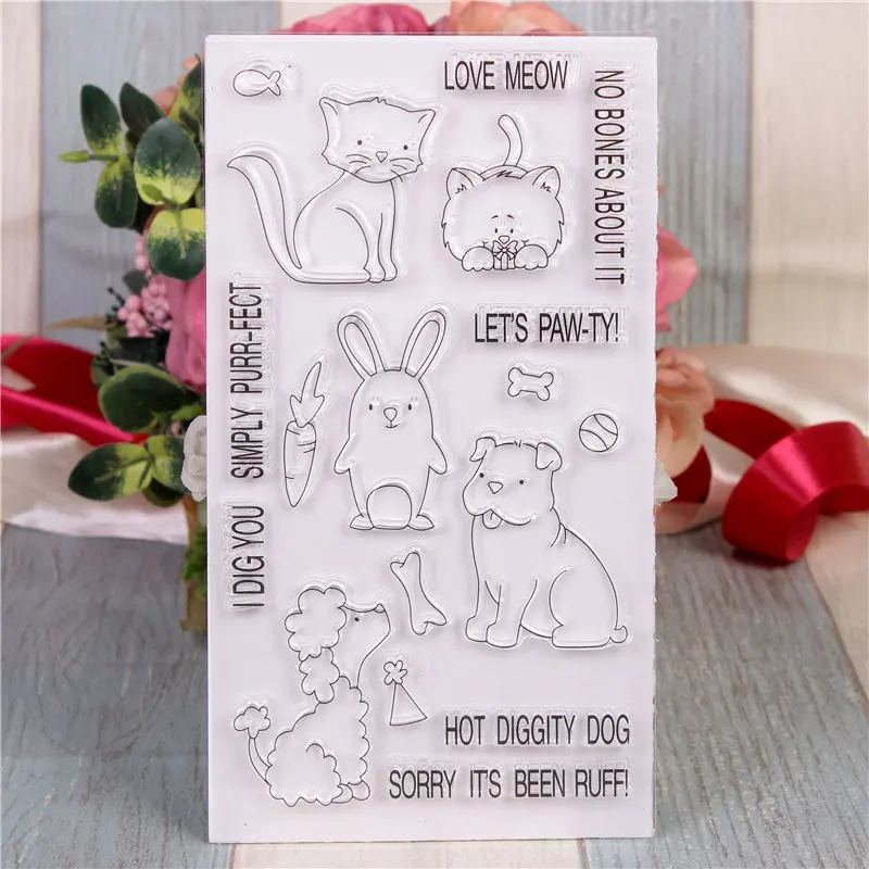 Резиновые силиконовые прозрачные штампы для скрапбукинга тампоны прозрачное