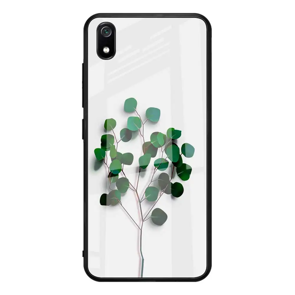 05 Чехол с рисунком для Xiao mi Red mi 7A 7 A, чехол, стеклянный чехол с узором для Xiao mi 7A Red mi 7A, милый глянцевый чехол с цветочным рисунком - Цвет: 05