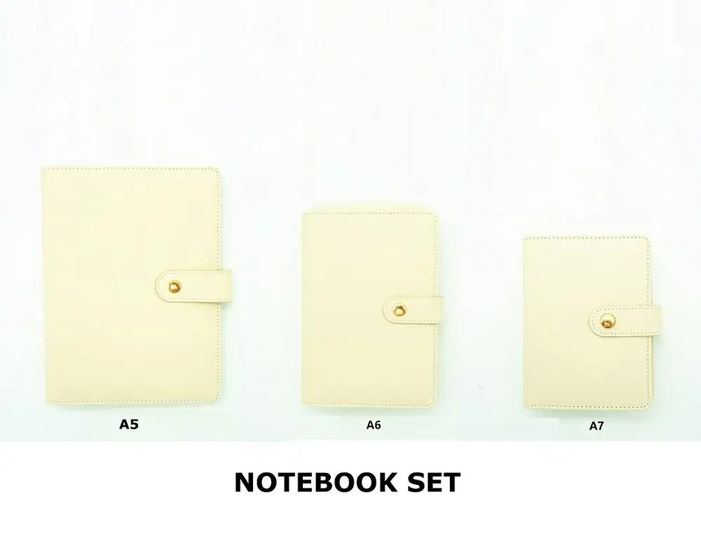 MILK NOTEBOOK SET A5 A6 A7 свободные блокнот со съемными листами Искусственная кожа путешествия журнал спирали многоразового в сплошной цвет связующего планировщик, записная книжка для составления расписания: Harphia - Цвет: MILK NOTEBOOK SET