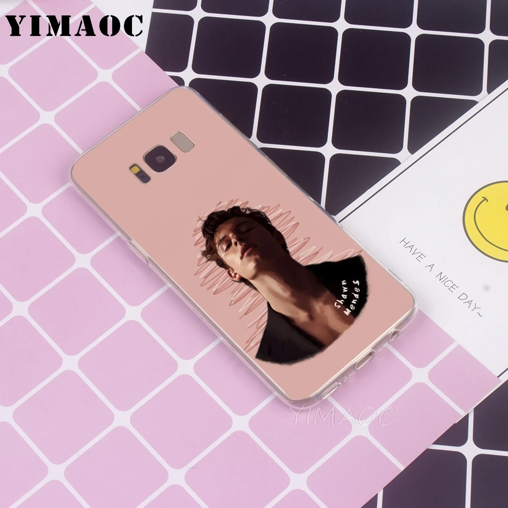 Мягкий ТПУ чехол YIMAOC Shawn Mendes для Galaxy j3 j5 j6 j7 A5 2016 2017 A6 A9 2018 Note 8 9 S7 edge S8 S9 S10 Plus S10e |