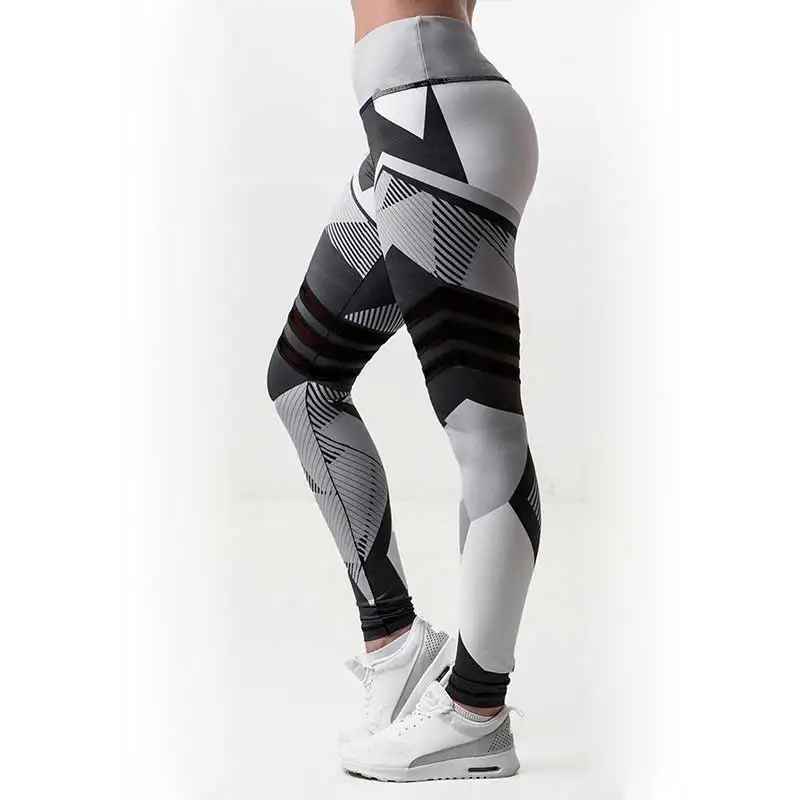 Спортивные женские леггинсы с высокой талией для фитнеса тренировок
