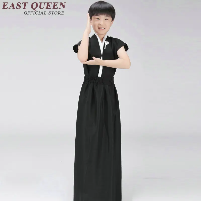 Комплект из двух предметов черное японское кимоно детский костюм с длинным