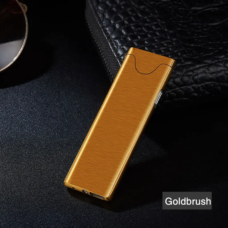 S1801 Индукционная портативная тонкая металлическая usb зажигалка с ветрозащитным