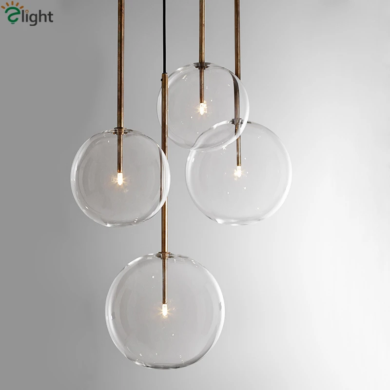 1 светлый прозрачный стеклянный глобус с регулируемой яркостью G4 Led подвесные светильники для столовой Led подвесной светильник золотой/Хромированный светодиодный подвесной светильник Led DropLight