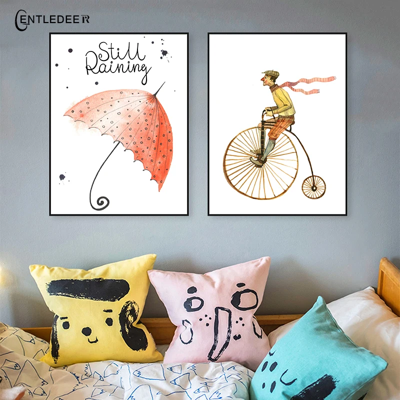 Черно-белые в скандинавском стиле летучая мышь настенные художественные плакаты