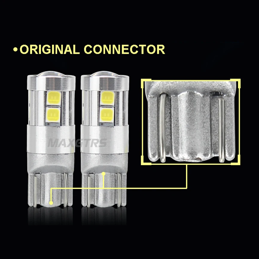 2x супер яркие светодиодные автомобильные лампы T10 W5w 9 Smd 3030 EMC для чтения авто