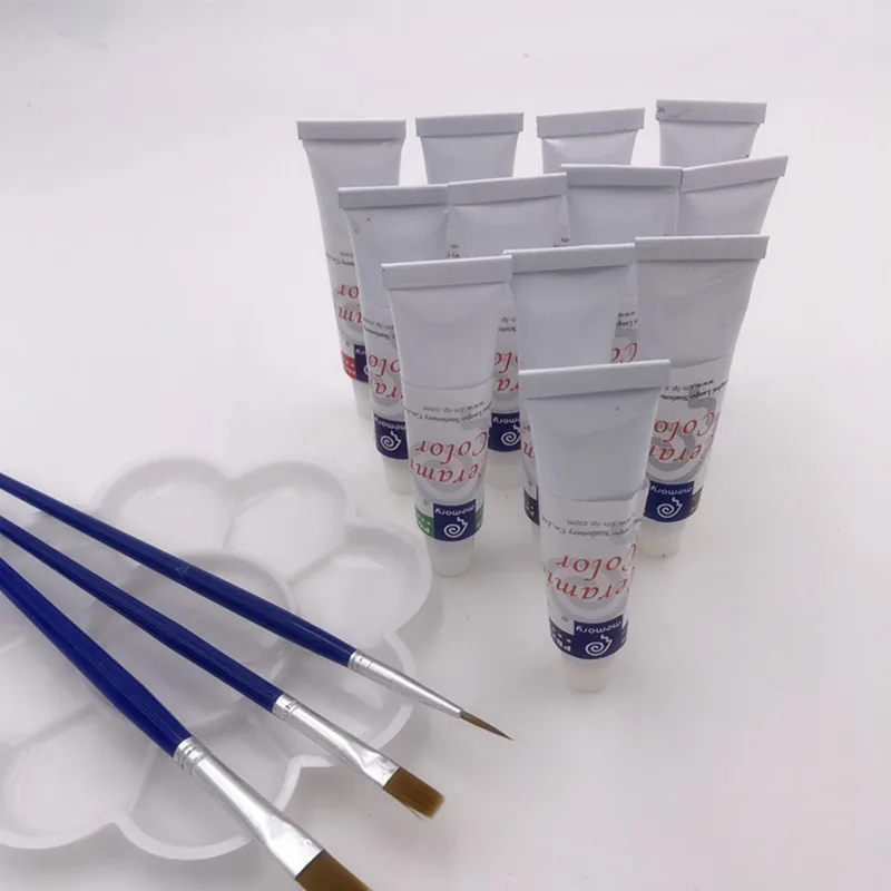 Профессиональный набор 12 цветов мл акриловая краска керамика для стекла