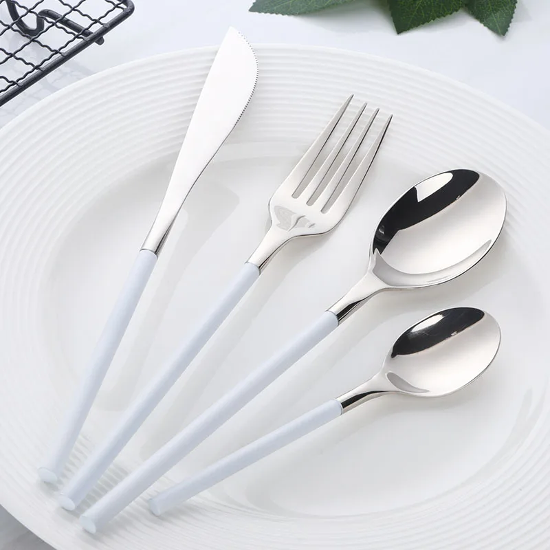 Набор столовых приборов из нержавеющей стали 18/10 16 шт.|black cutlery set|dinnerware setcutlery set |