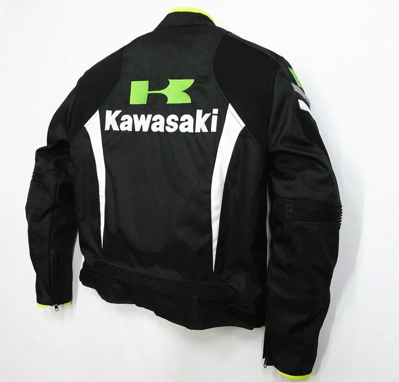 2018 Street Motorcycle Moto GP Racing Team for KAWASAKI Jacket Riding with Protectors Black Green Clothing | Автомобили и