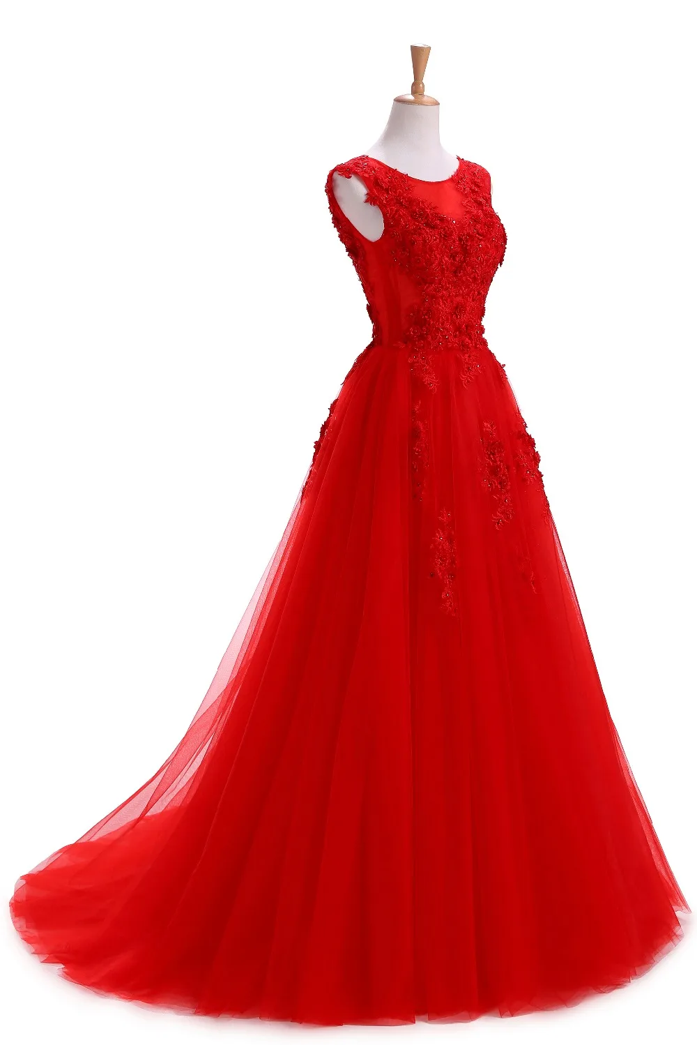 Robe De Soiree красные вечерние платья длинного размера плюс фатиновое платье на