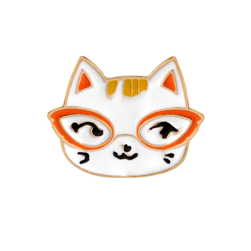 Various cat series Denim Enamel pins Fat Lazy Cute Badges Brooches Fashion Friends Gifts for Pet lovers Jewelry wholesale