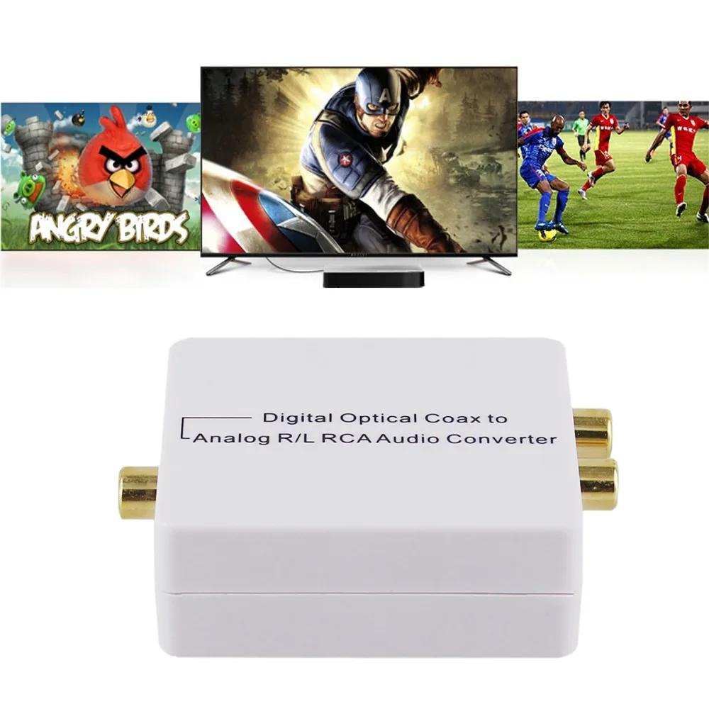 High Quality Digital To Analogue Audio Converter Support Toslink Coaxial Optical Coax to Analog R/L RCA CE FCC |