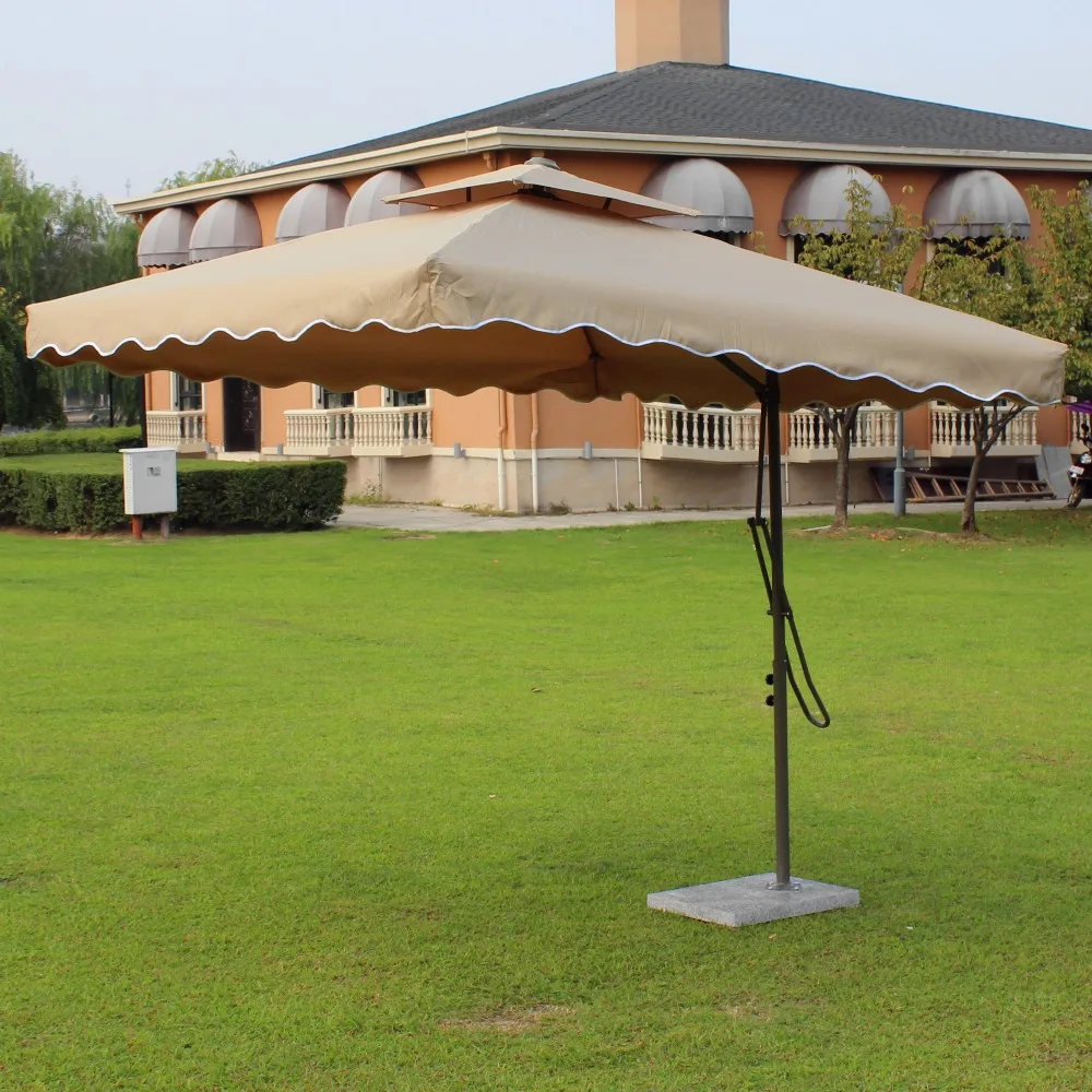 2 2x2 метров стальной Железный уличный зонтик садовый от солнца крышка мебели для