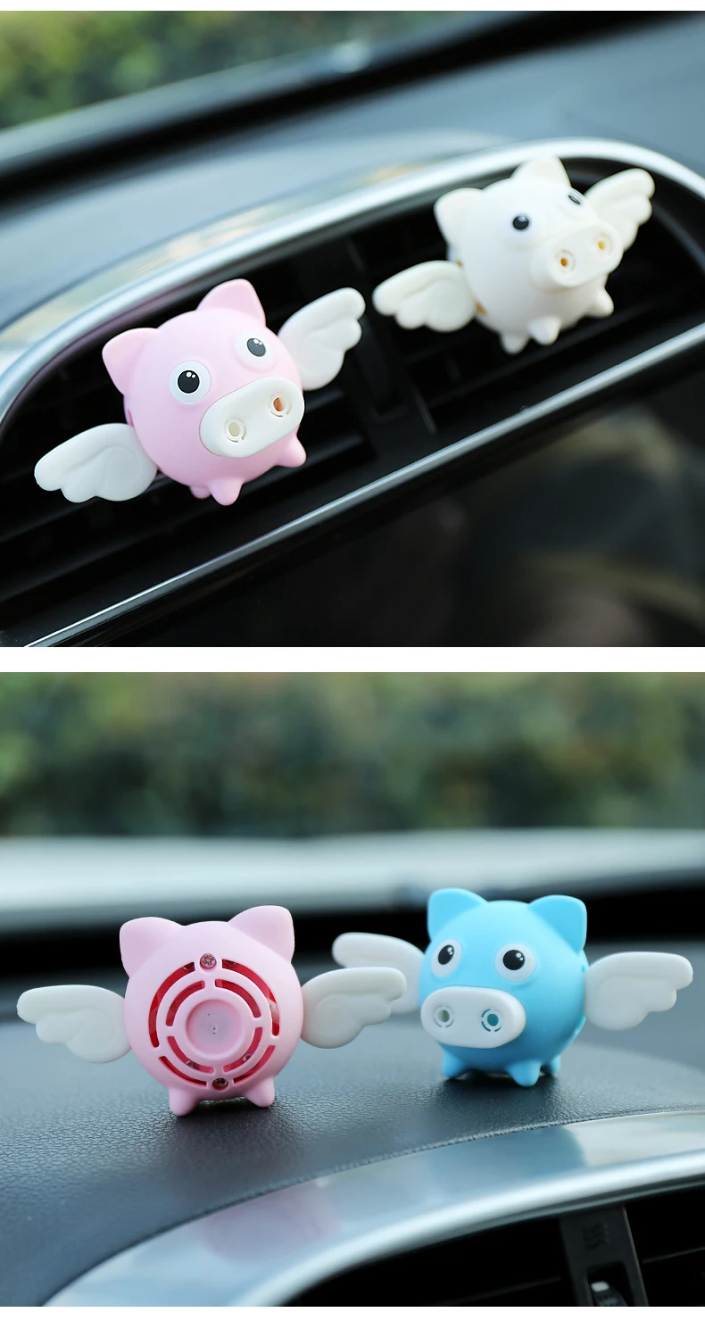 Car Perfume Air Freshener Cartoon Diffuser Vent Clip Parfum Vanilla New Car Smell Fragrance Oil Auto Scent Refresher Essential
