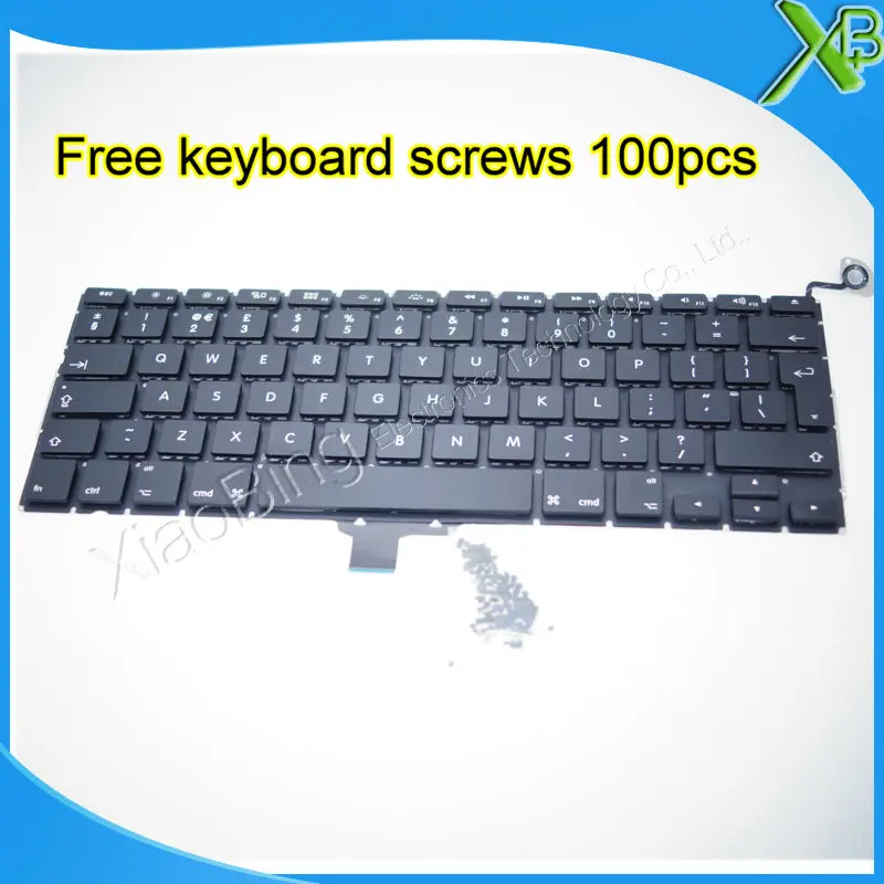 

Brand New UK keyboard+100pcs keyboard screws For MacBook Pro 13.3" A1278 2008-2012 Years