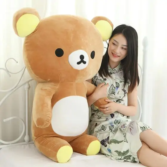 Kawaii, большой коричневый плюшевый мишка в японском стиле, плюшевый мишка, плюшевый мишка, кукла, подарок на день рождения
