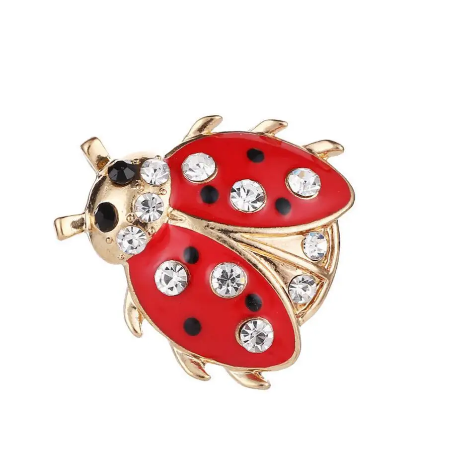 Интересный маленький божья коровка животное брошь воротник булавка модный