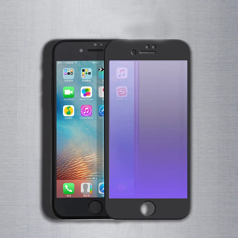 Для iPhone 6 6s 7 8 PLUS X XS мягкая кромка гибкая пленка из закаленного стекла Анти синий