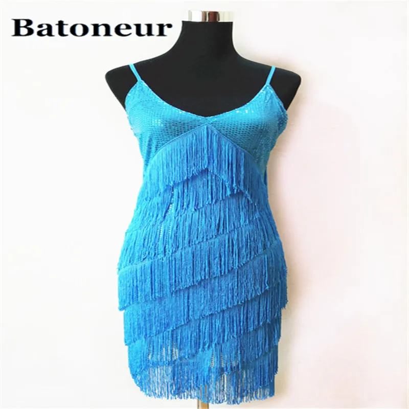 Потрясающий сценический латинский танец бахрома костюм девушки-флаппера 1920 s