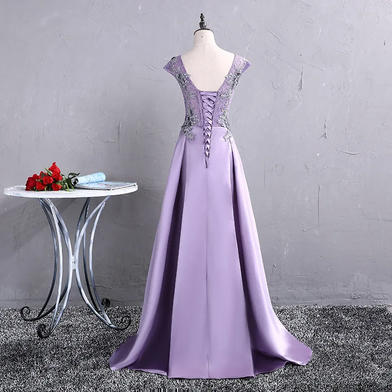 Purple Elegant Long Slim Improved Cheongsam Female Sexy Lace Floral Evening Party Dress Plus Size Qipao XXXL Novelty Vestidos