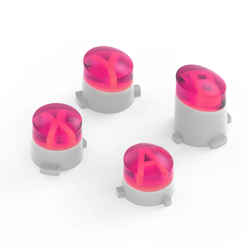 pink Данные лягушка для xbox One контроллер Кнопки ABXY Mod комплект для xbox One Slim/xbox Elite геймпады 9 цветов Прозрачный Ремонт Часть - Цвет: pink
