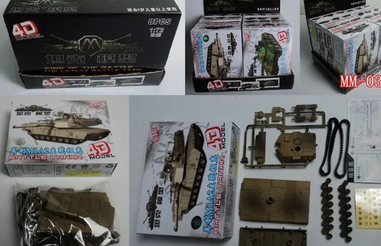 8 шт 1:72 4D пластиковые собрать бак 1st поколения Вторую мировую войну модельная