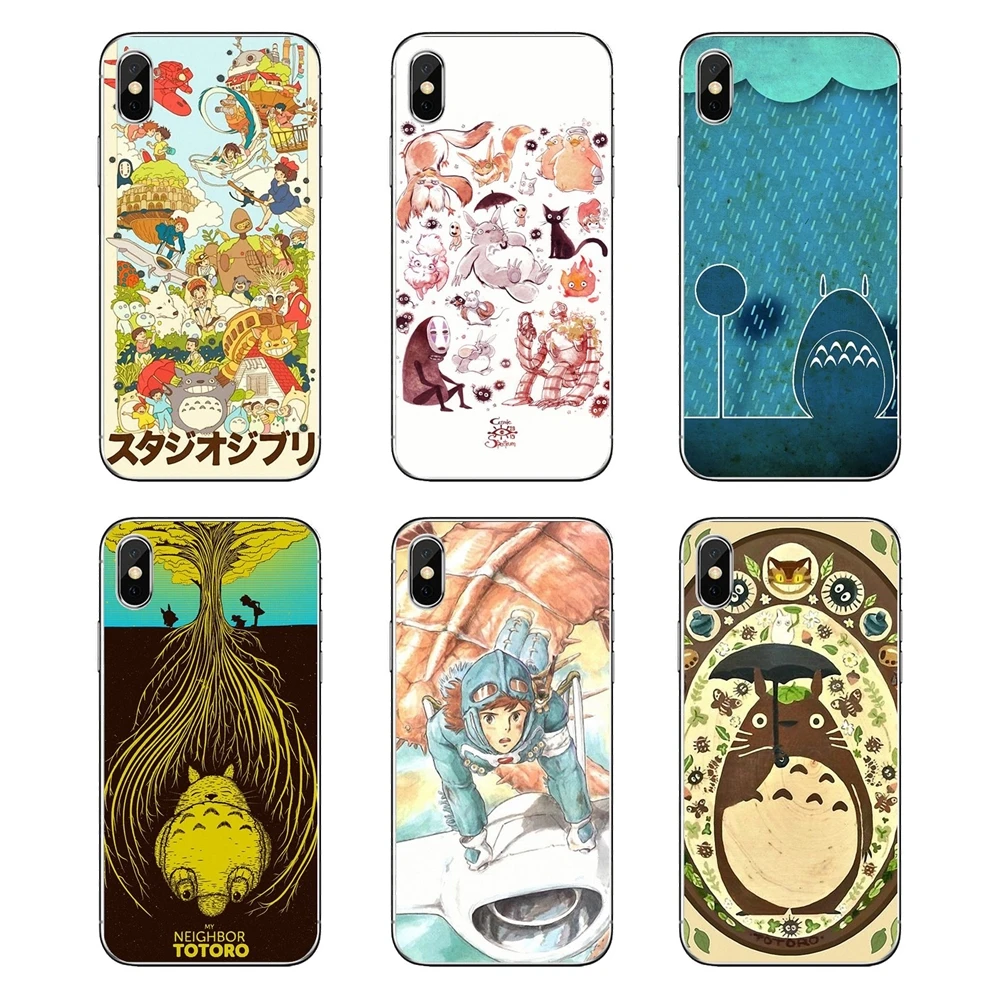 Для Xiaomi mi A1 A2 5X6X8 lite SE Pro Max x 2 S 3 5 5S Studio Ghibli Ghiblies Тоторо мягкий прозрачный корпус