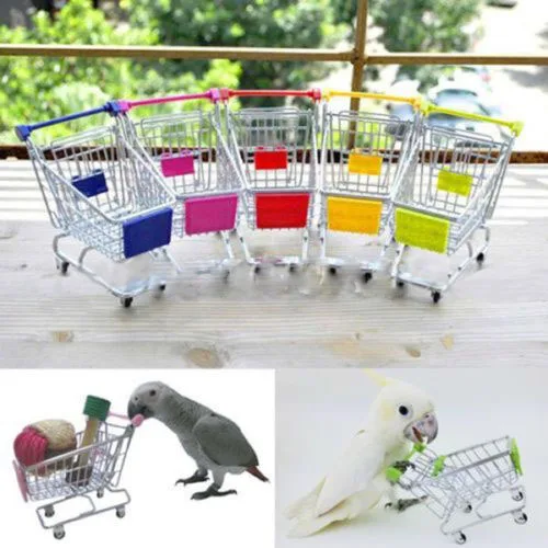 2017 настоящая продажа попугай игрушки птицы Птица Мини Супермаркет Корзина