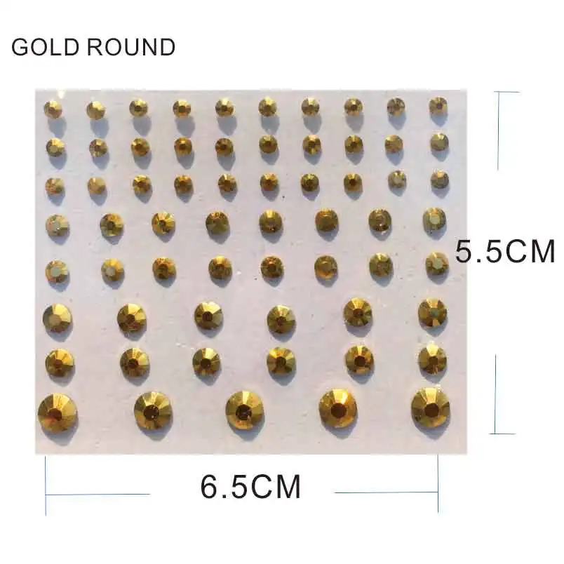 FG08 золотое лицо самоклеящиеся стразы наклейка представление макияж боди арт