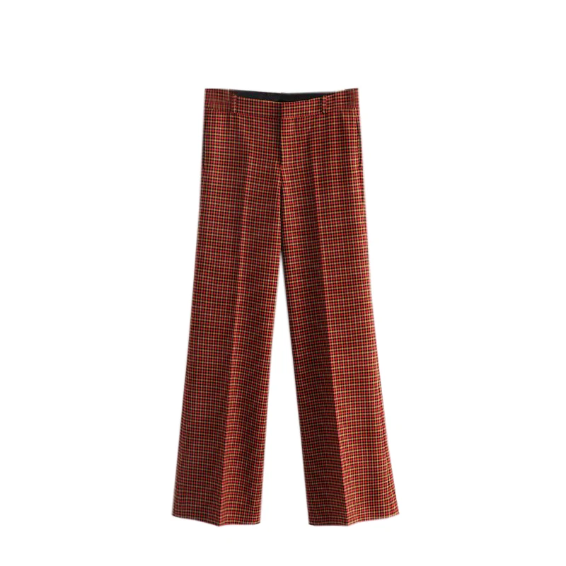 2019 осенние женские деловые модные брючные костюмы пиджак и брюки топы клетчатые