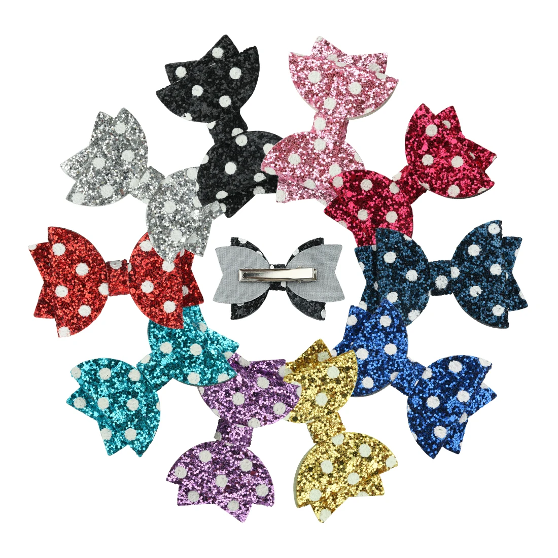 10 шт./компл. детские шпильки для волос точка блеск Махаон Hairbow с/без заколки