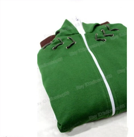 Зеленая толстовка с капюшоном на молнии хлопковое пальто длинным рукавом костюм