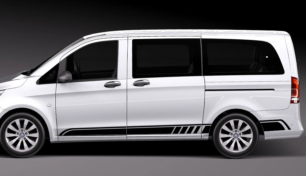 2 шт. Авто Виниловая пленка в полоску для Mercedes Benz Vito Viano V Class w447 v260 аксессуары