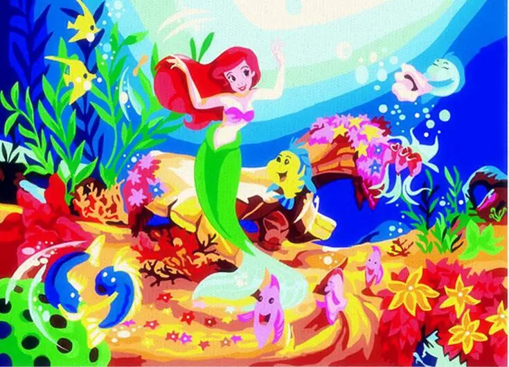 Цифровая картина маслом сделай сам без рамки декоративное настенное искусство