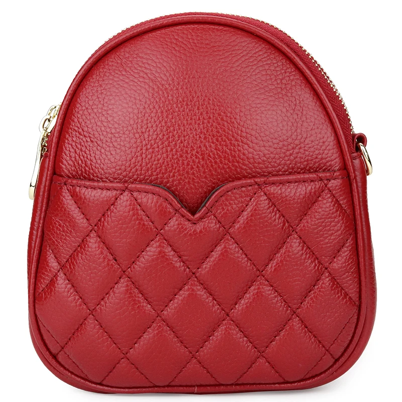 Genuine Leather Multi-function Geometric Messenger Bags 2019 Hot Brand Girl's Mobile New Arrivals Women's Cross-body Bag | Багаж и