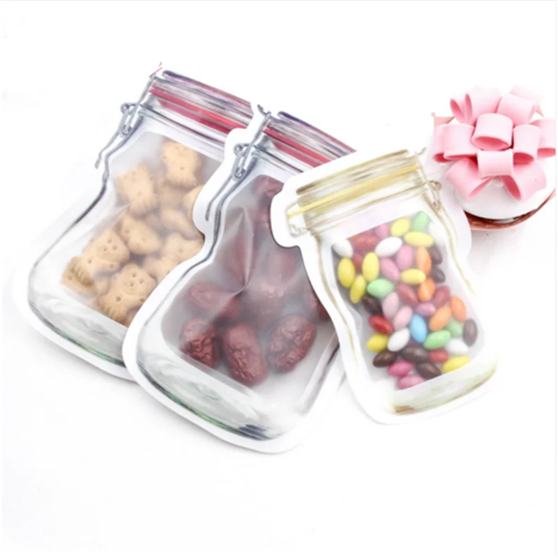 Милые пластиковые пакеты 1 шт. с орехами печеньем конфетками закусками удобный