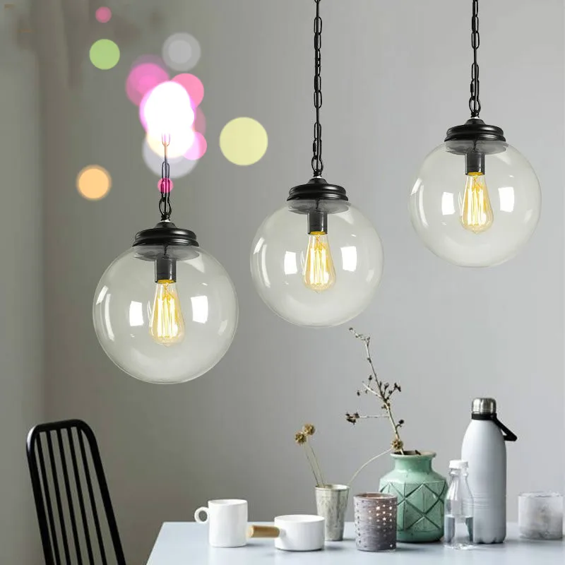 Скандинавский краткий американский Прозрачный Новый стеклянный шар подвесной