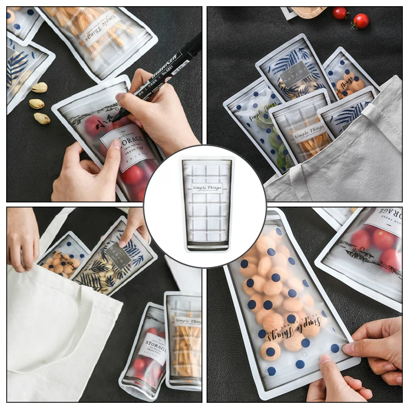 8 шт холодильник путешествия портативный толстый молнии Ziplock контейнер для