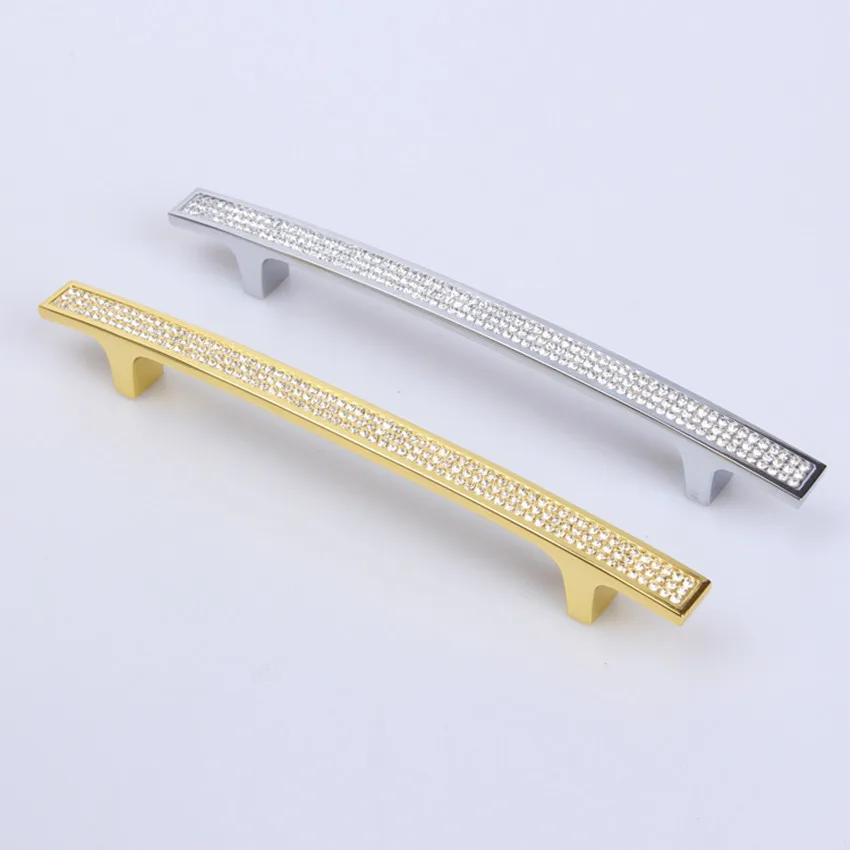 Высококачественные стеклянные алмазные ручки 96 мм 128 160 серебряный винный шкаф