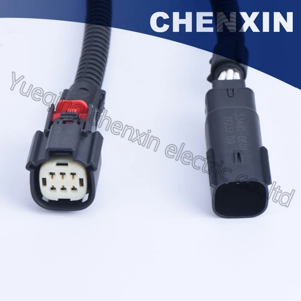 Черный 6 контактный автомобильный разъем жгут проводов для O2 Oxygen Sensor GT V6 12 дюймов