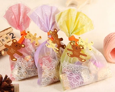 

Free shipping pink green purple lace decoration flat bag cookie candy bags biscuit dessert package gift packing wedding favors