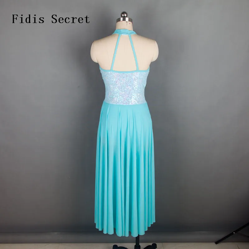 Новинка синее эластичное кружевное Сетчатое платье с блестками и лямкой на шее