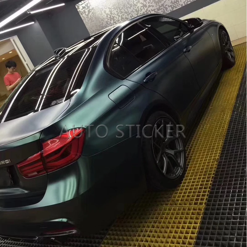 Зеленая Сапфировая металлическая виниловая жемчужная зеленая фотонаклейка для