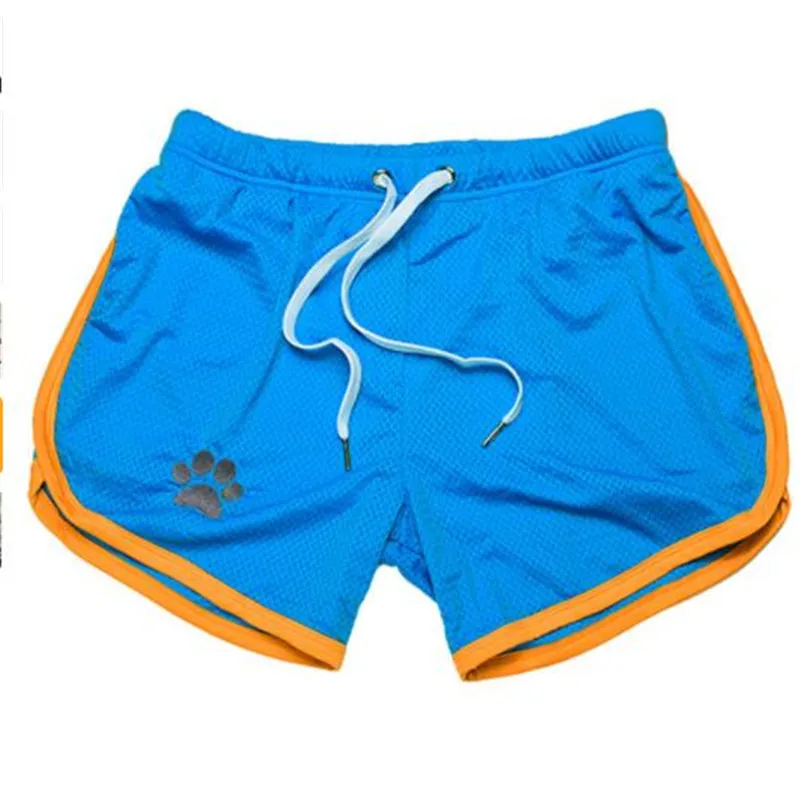 Light blue Мужские спортивные шорты для фитнеса бодибилдинга, восемь основных моделей, Новые Модные Повседневные Дышащие эксклюзивные шорты - Цвет: Light blue