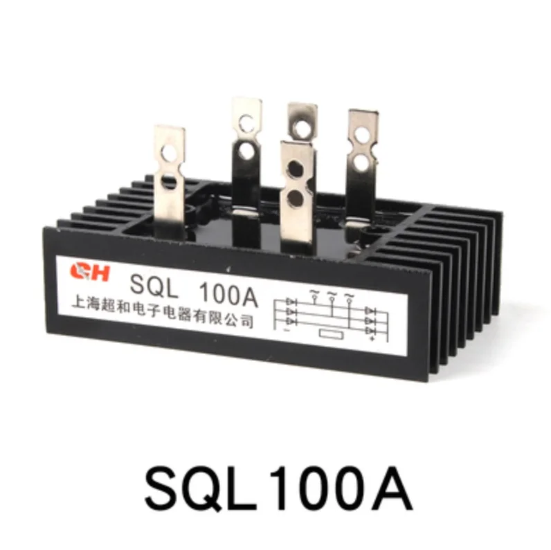 SQL-100A Amp 1000V Heatsink Shape 3 Phase Diode Metal Case Bridge Rectifier | Обустройство дома