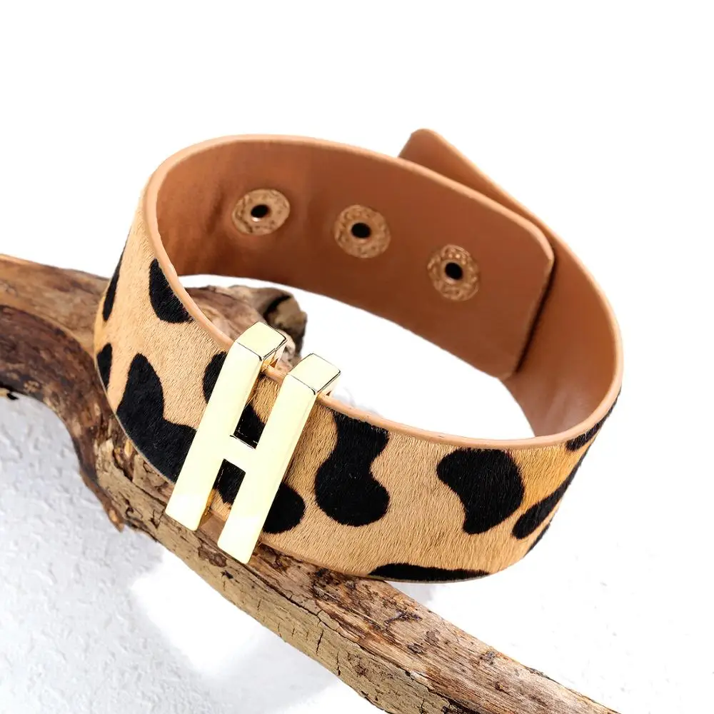 Лошадиный браслет из волос популярный Европейский и американский Леопардовый