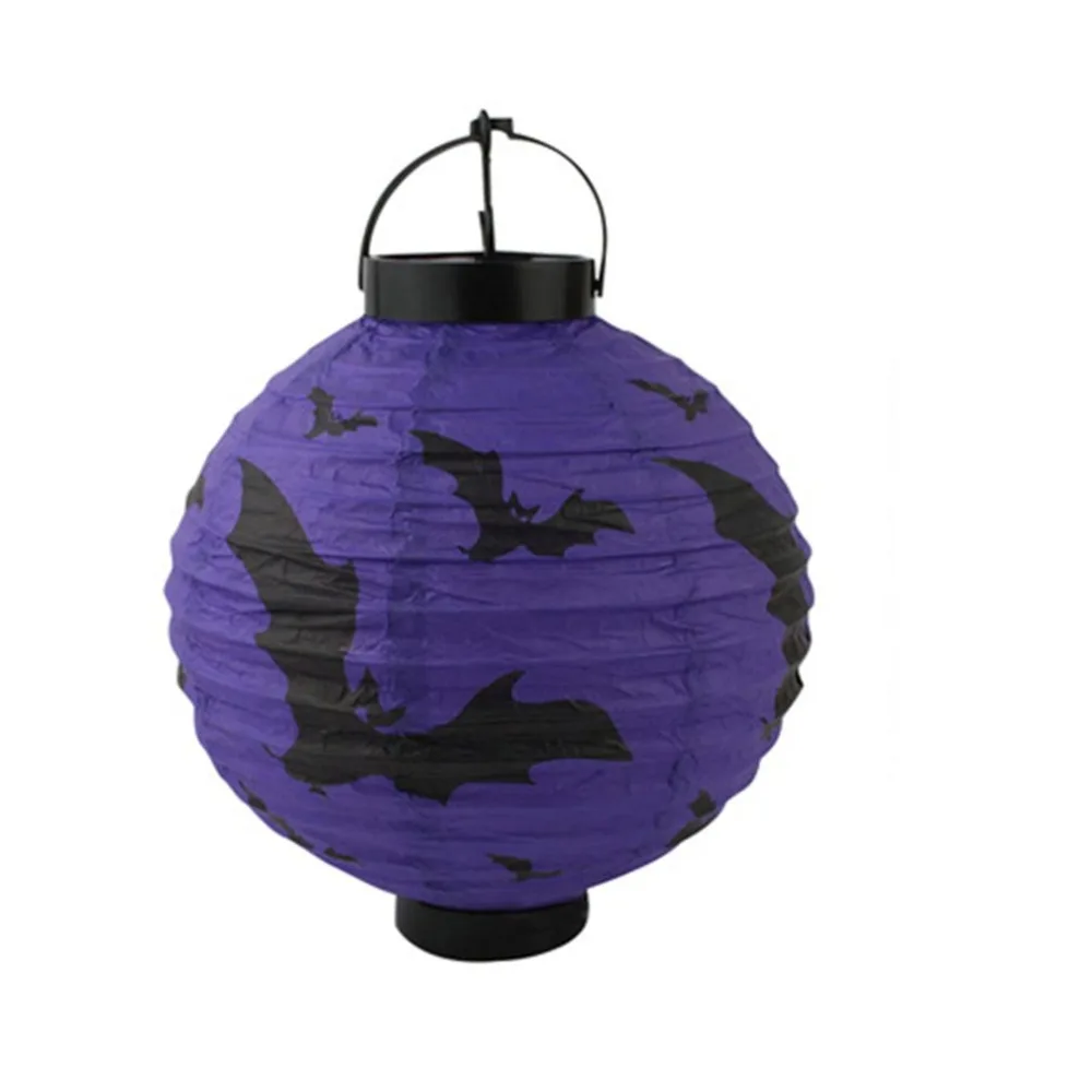 Тыквенные бумажные фонарики украшения на Хэллоуин лампы призрак паук летучая