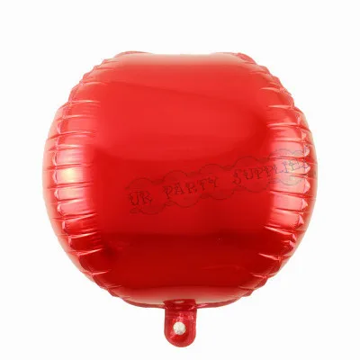 Red 50 шт. Orb Фольга Sphere шар блестящий круглый розовое золото, серебро, золото, черный, фуксия, синий, фиолетовый, уникальный металлический круг Шарики - Цвет: Red