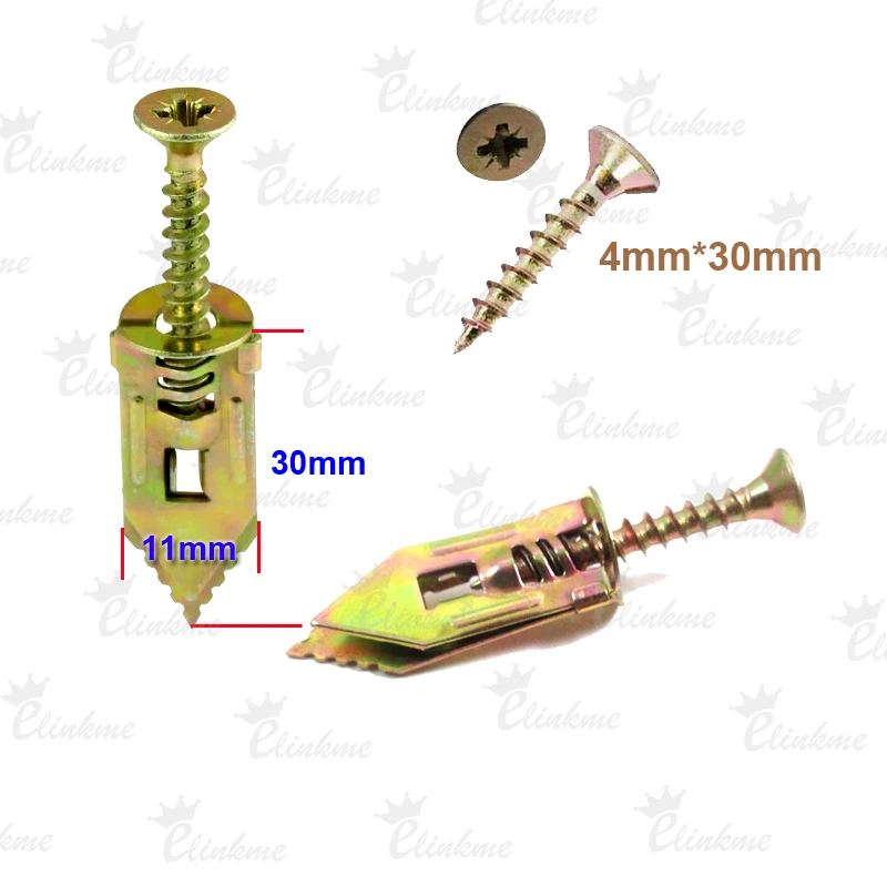 100 шт./лот металлические заглушки для крепления на стену с винтами 4*30 мм|wall outlet|wall
