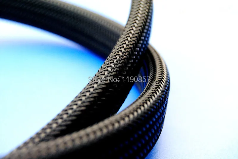 Длина 30 футов 1/4 дюйма 6 мм черная Гибкая плетеная кабельная трубка для защиты